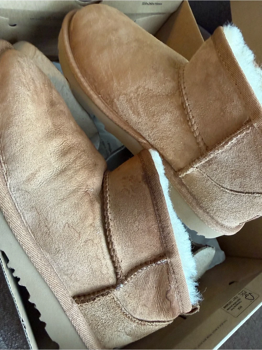 UGG Beige/Tan Boot Sole with UGG Logo